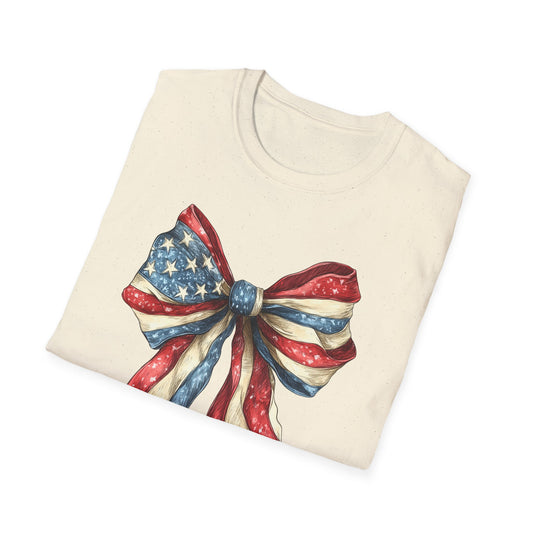 Patriotic Bow Unisex T-Shirt - 4th of July Style